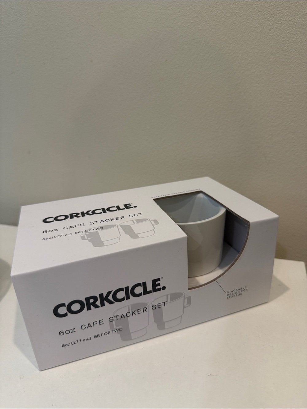Corkcicle 6oz Cafe Stacker Set - White
